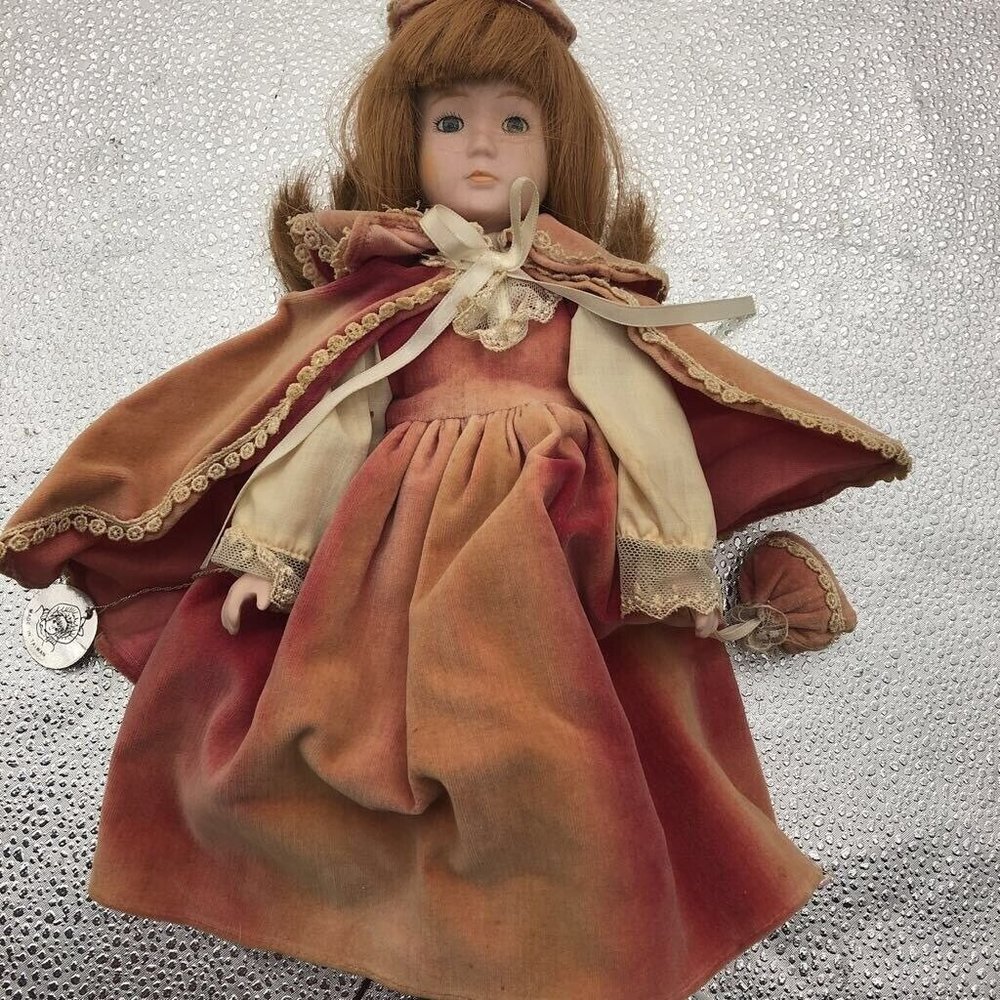 Vintage Original I Am A Denton Doll Red Hair Blue Eyes with Outfit Purse Tags